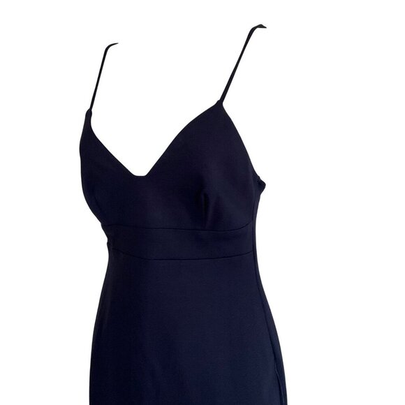 NWT Lulus Navy Blue Midi Bodycon Dress Size S knee length stretch spaghetti - Picture 10 of 10